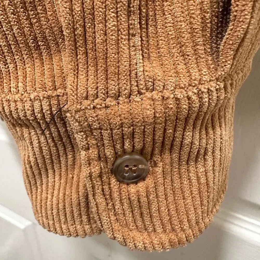 Corduroy Button Down Shacket - Picture 5 of 8